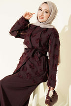 Kol Fermuarlı Püskül Elbiseli İkili Takım Elbise