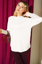 Kolları Dantel Garnili T-shirt