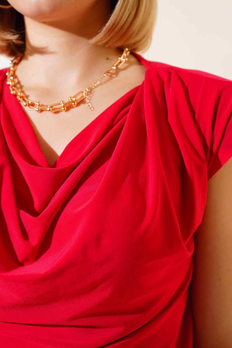 Kolsuz Bluz Kırmızı