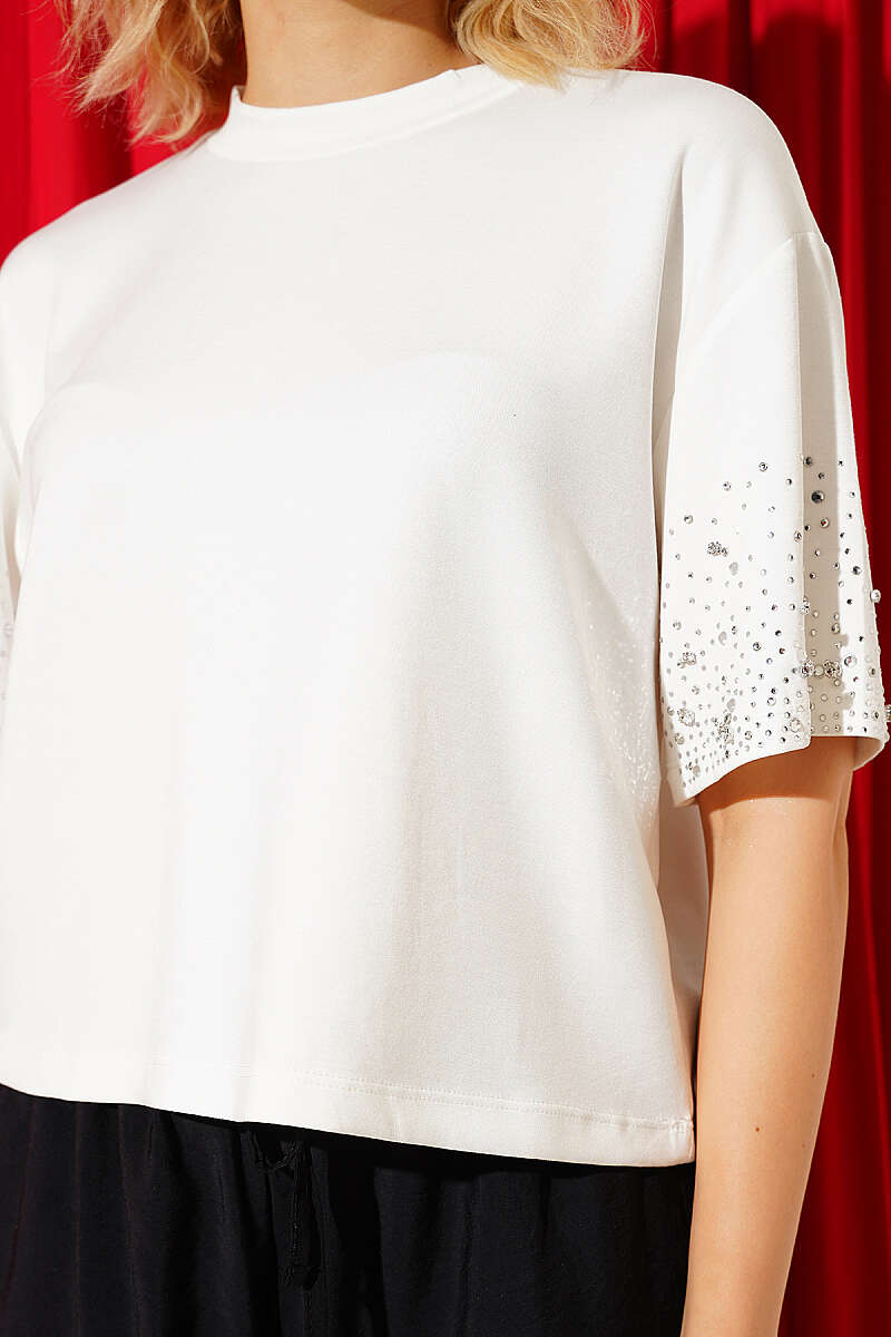 Kolu Taşlı Loyşa T-shirt