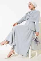 Double Set Crepe Skirt Elegant Design