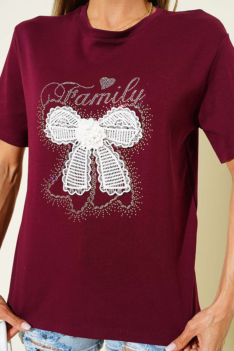 Kurdele Güpürlü T-shirt