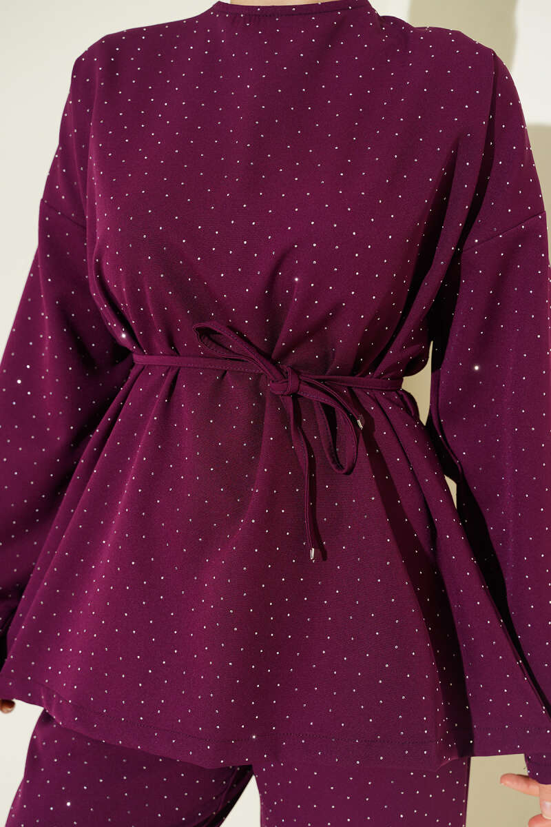 Kuşaklı Mini Taşlı İkili Takım