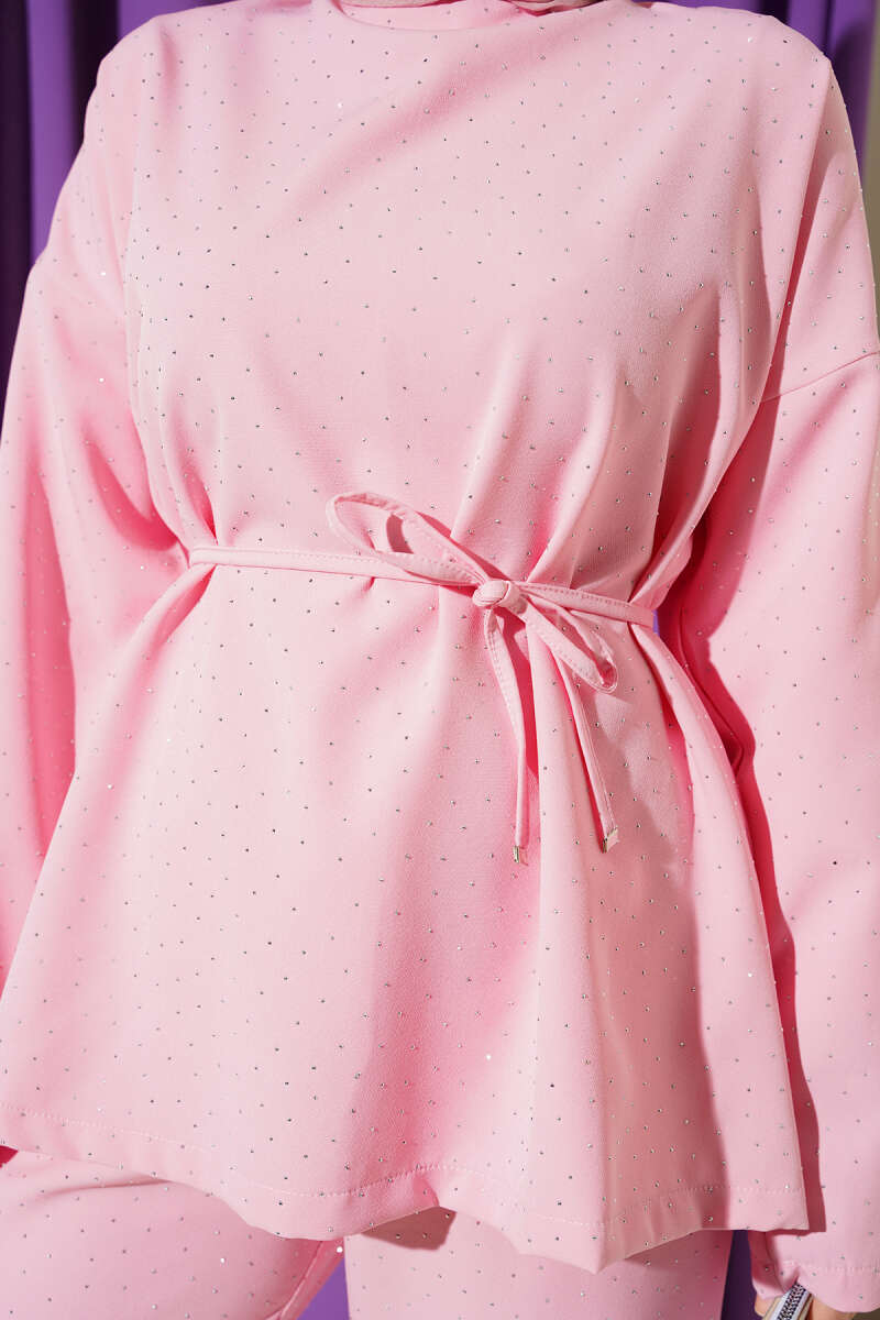 Kuşaklı Mini Taşlı İkili Takım