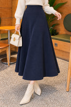 Flared Basic Skirt with Elasticated Waist