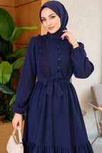 Brit - Robe boutonnée en guipure