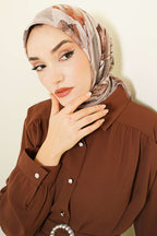 Lale Desen Bambu Kraş Eşarp