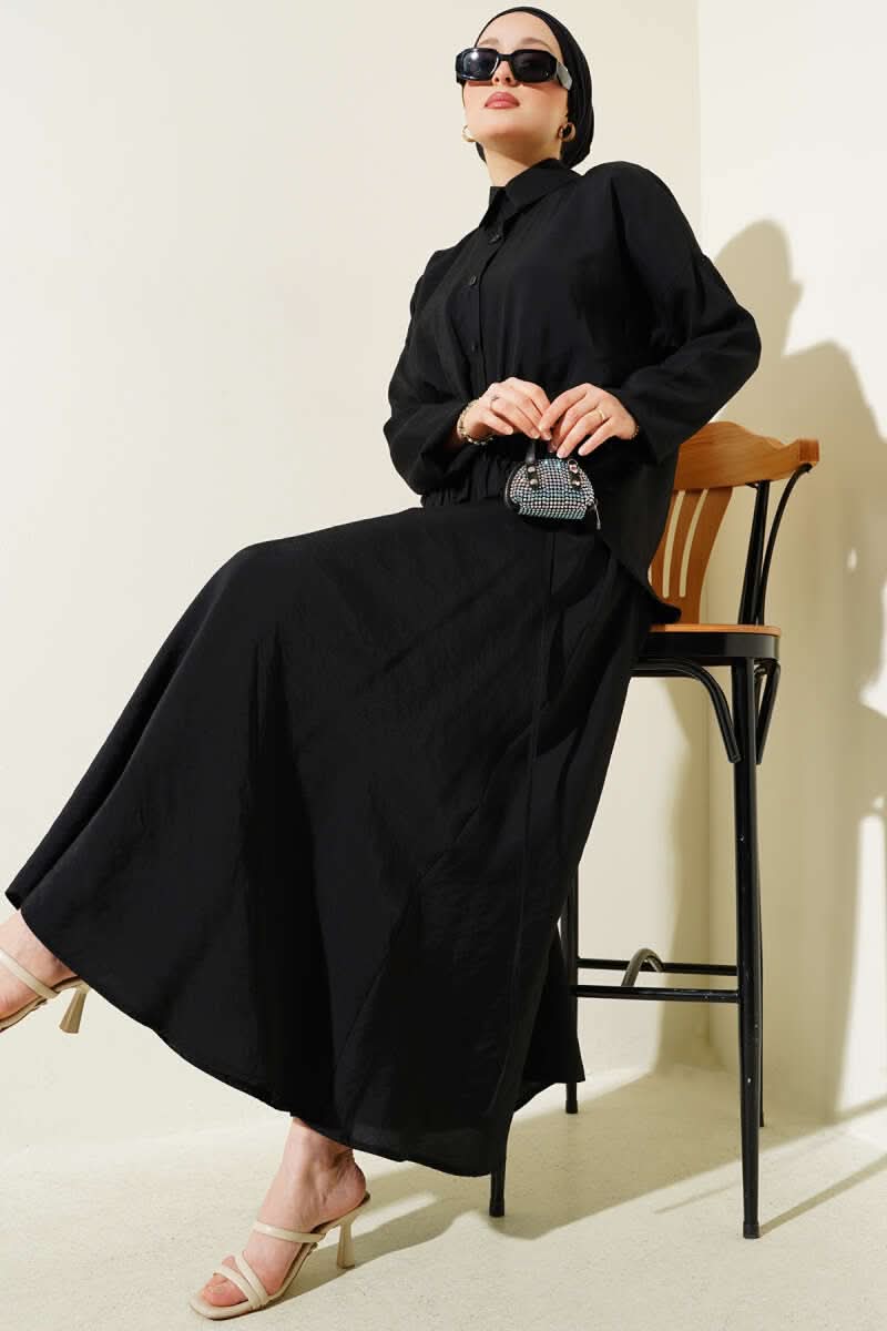Skirted Double Set With Tyre Detailed Skirt