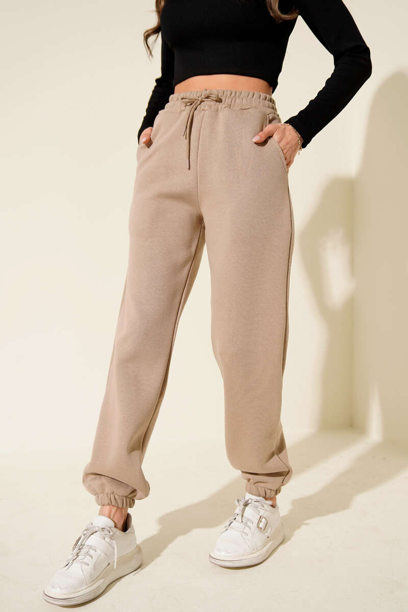 Lastikli Üç İplik Jogger Pantolon