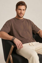 Lazer Kesim Basic Erkek T-shirt