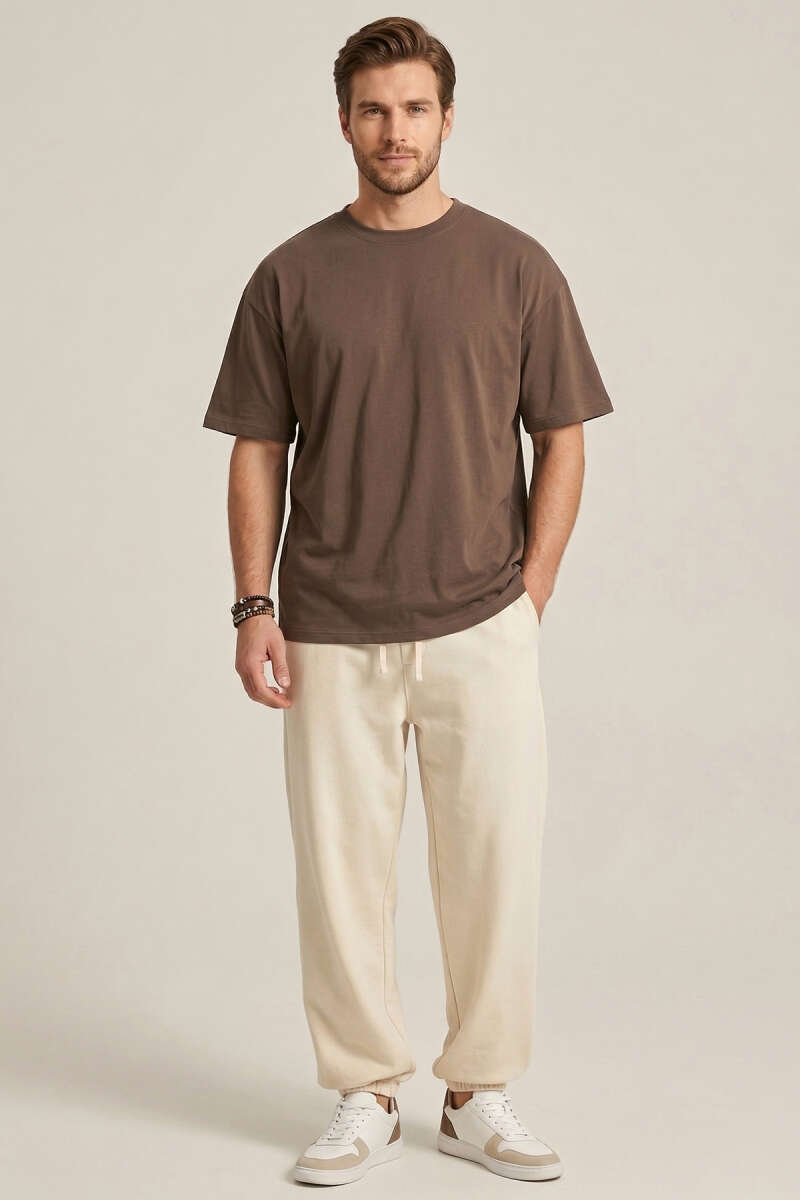 Lazer Kesim Basic Erkek T-shirt
