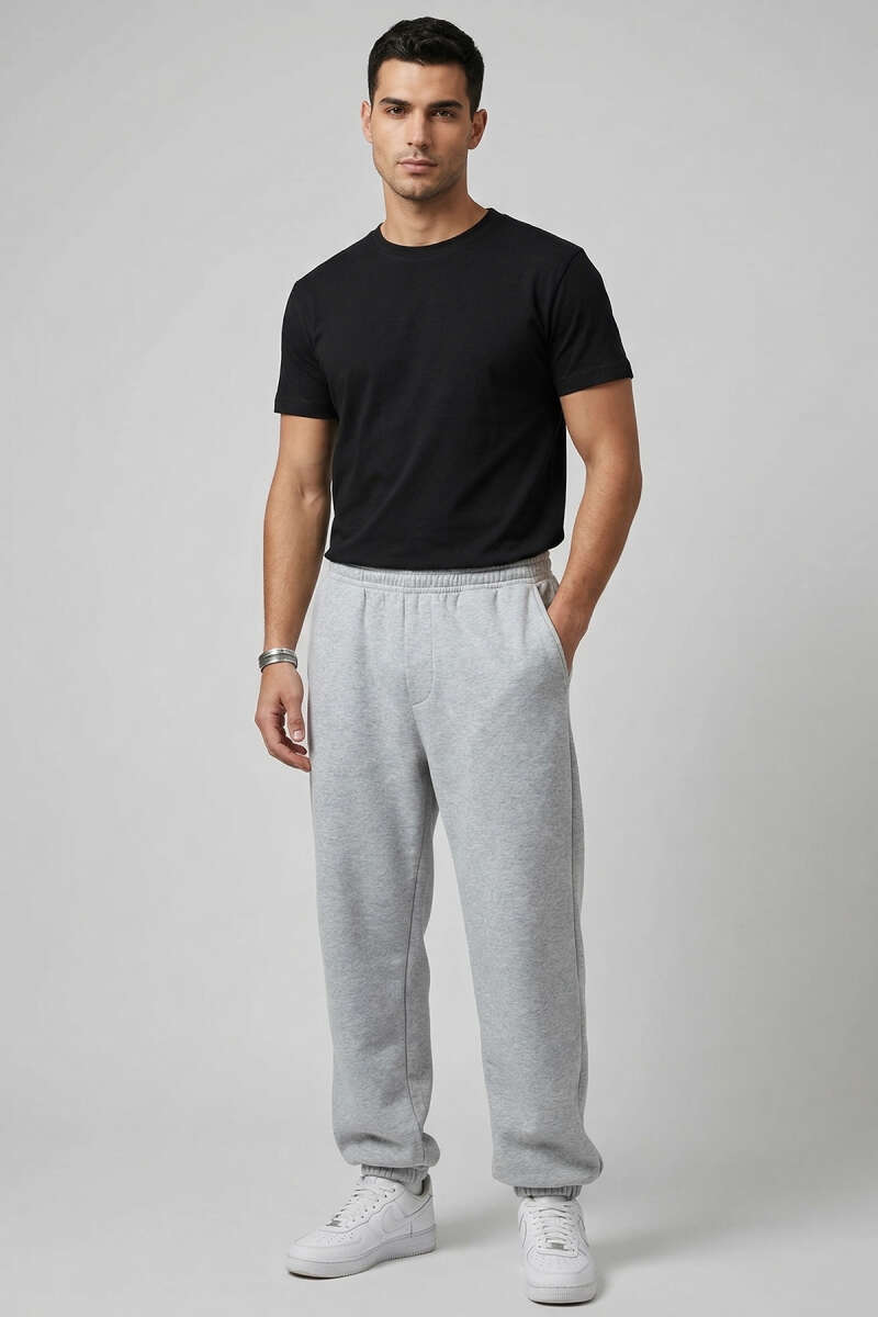 Lazer Kesim Basic Erkek T-shirt Siyah