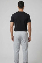 Lazer Kesim Basic Erkek T-shirt Siyah