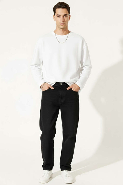 Lazer Kesim Uzun Kollu Sweatshirt