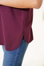 Lazer Kesimli Basic  T-shirt