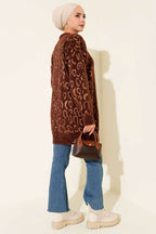 Leopar Desenli Sakallı Tunik