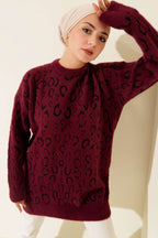 Leopar Desenli Sakallı Tunik