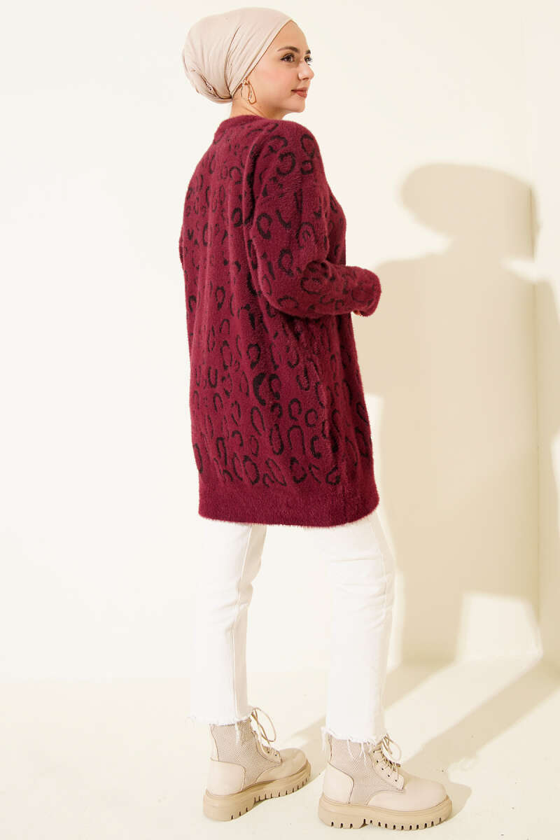 Leopar Desenli Sakallı Tunik