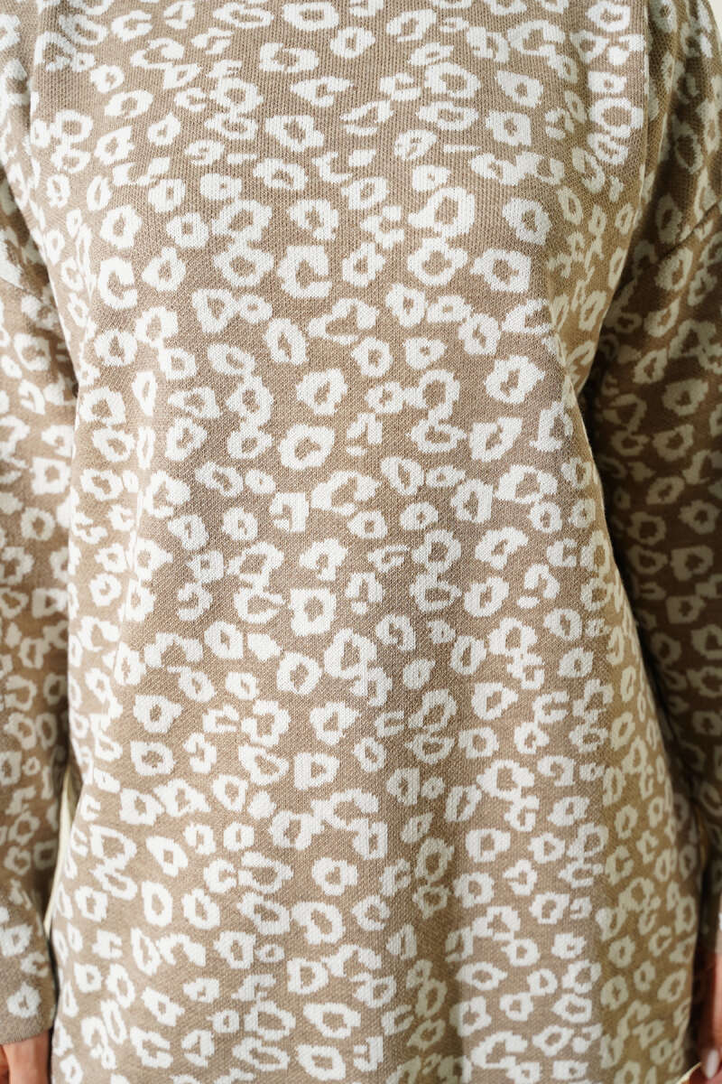 Leopar Desenli Triko Tunik