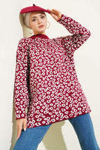 Leopar Desenli Triko Tunik