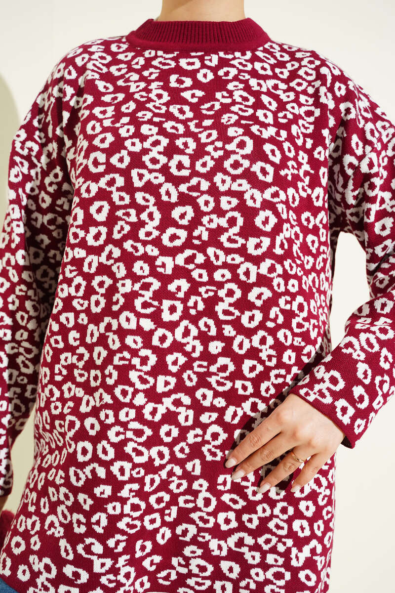 Leopar Desenli Triko Tunik