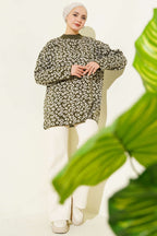 Leopar Desenli Triko Tunik