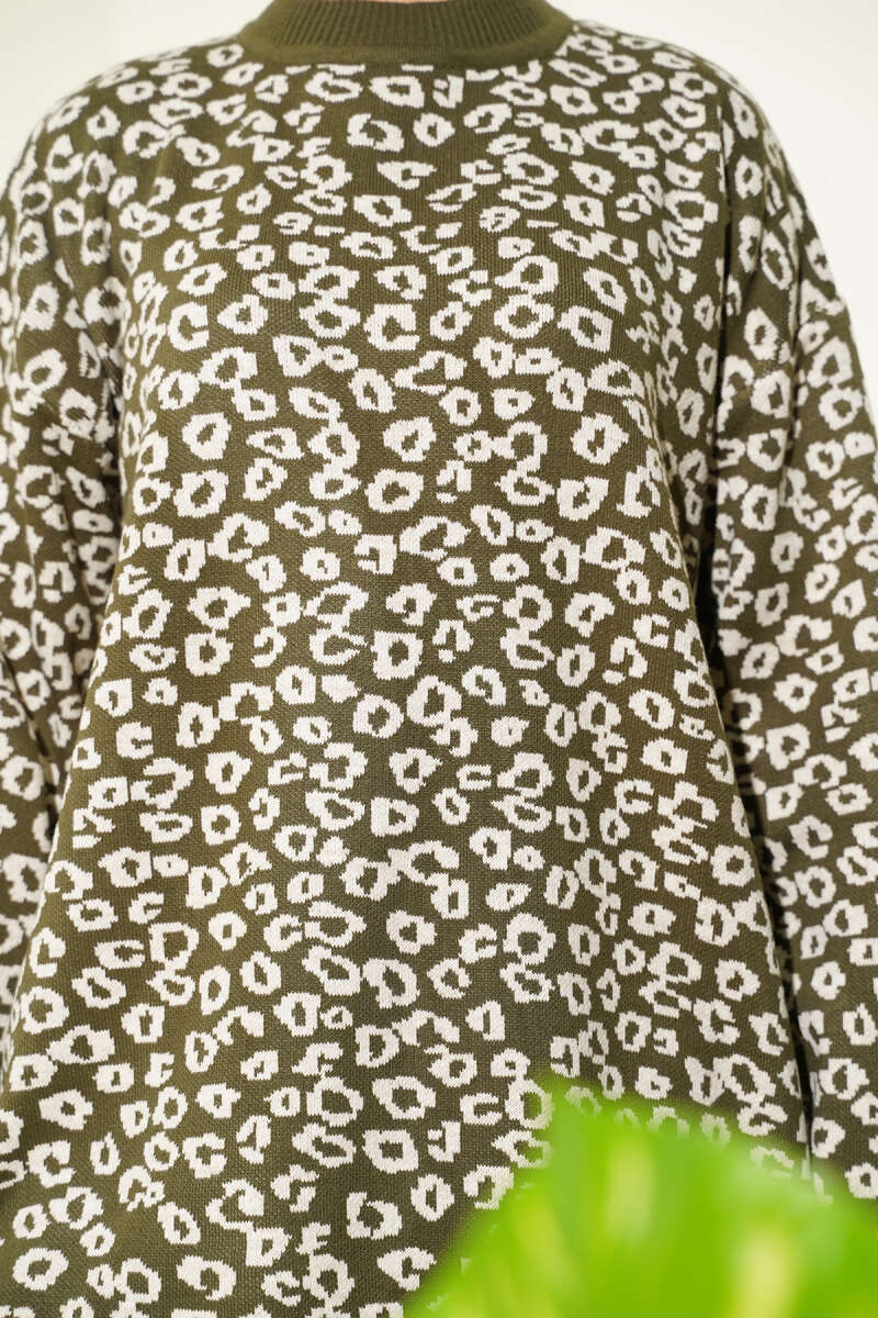 Leopar Desenli Triko Tunik