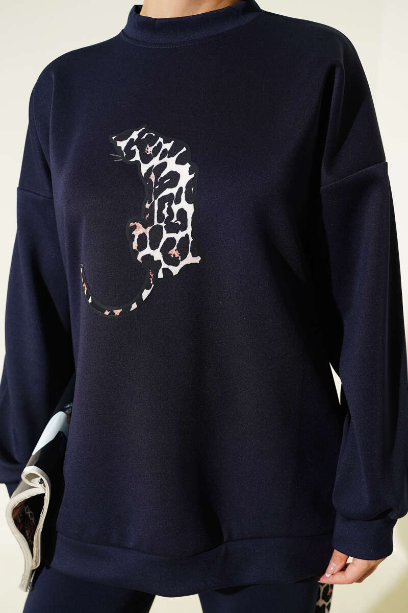 Leopar Figürlü Scuba İkili Takım