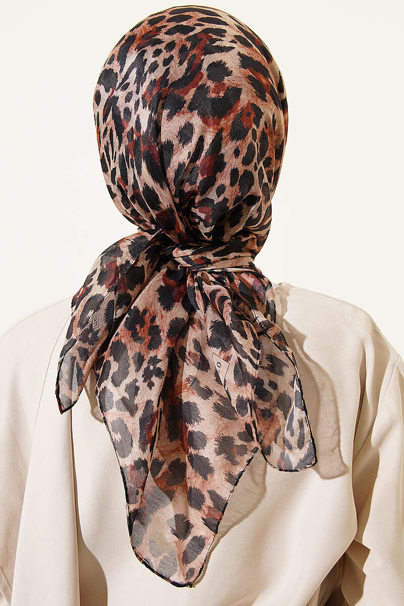 Leopar Serisi Cotton Eşarp Asorti 10