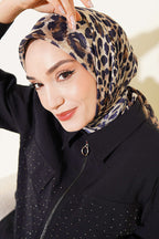 Leopar Serisi Cotton Eşarp Asorti 12