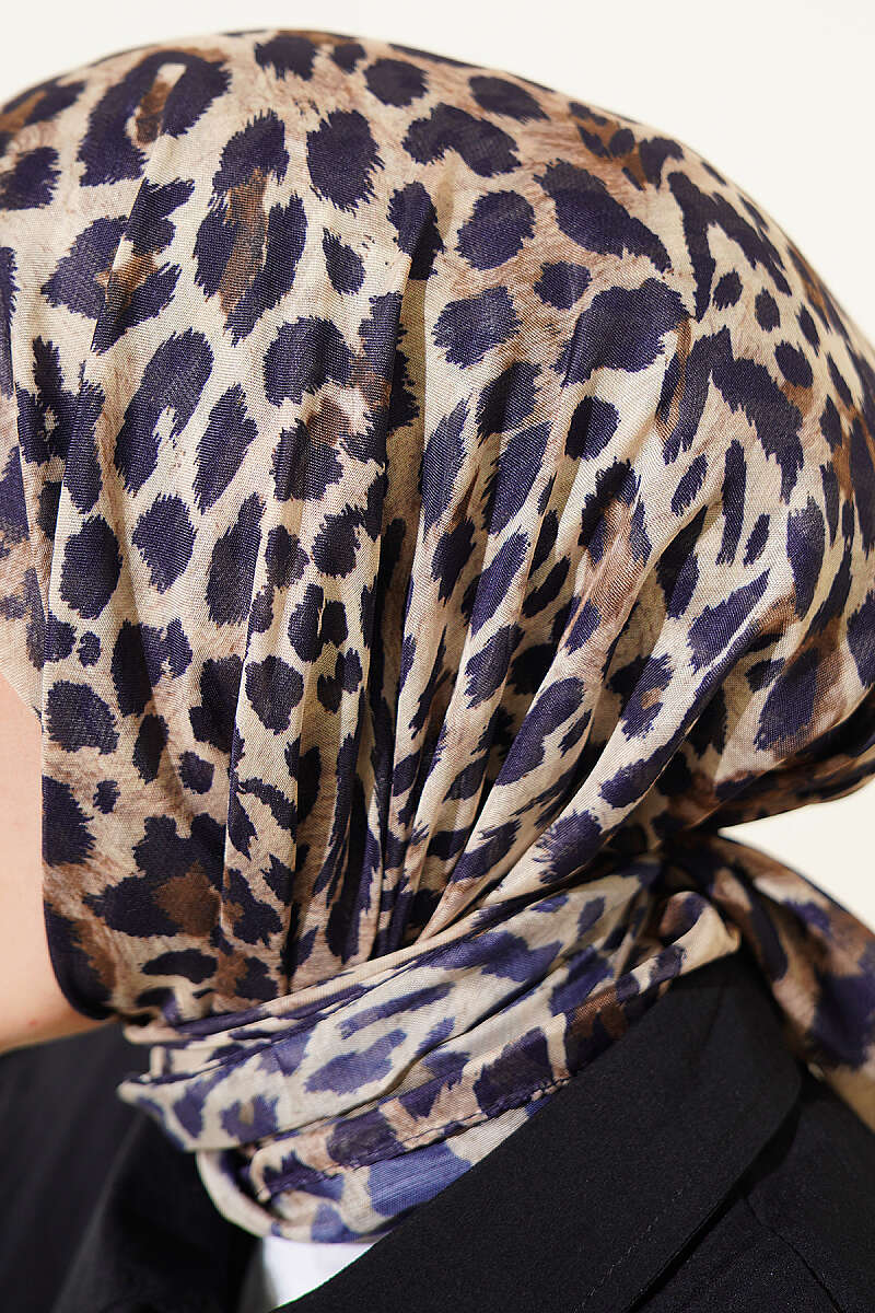 Leopar Serisi Cotton Eşarp Asorti 12