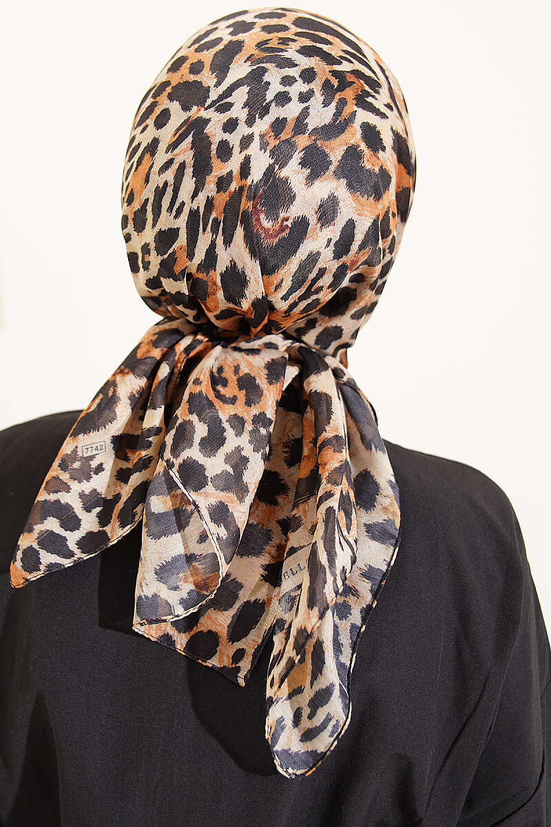 Leopar Serisi Cotton Eşarp Asorti 13