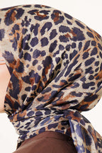 Leopar Serisi Cotton Eşarp Asorti 14
