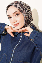 Leopar Serisi Cotton Eşarp Asorti 15
