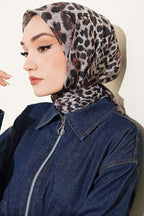 Leopar Serisi Cotton Eşarp Asorti 15
