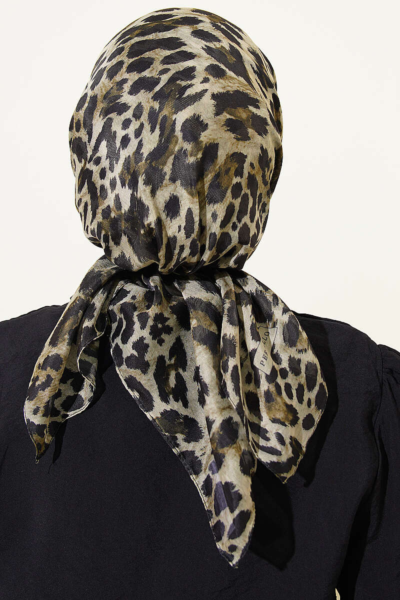 Leopar Serisi Cotton Eşarp Asorti 3
