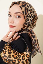 Leopar Serisi Cotton Eşarp Asorti 4