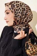 Leopar Serisi Cotton Eşarp Asorti 4