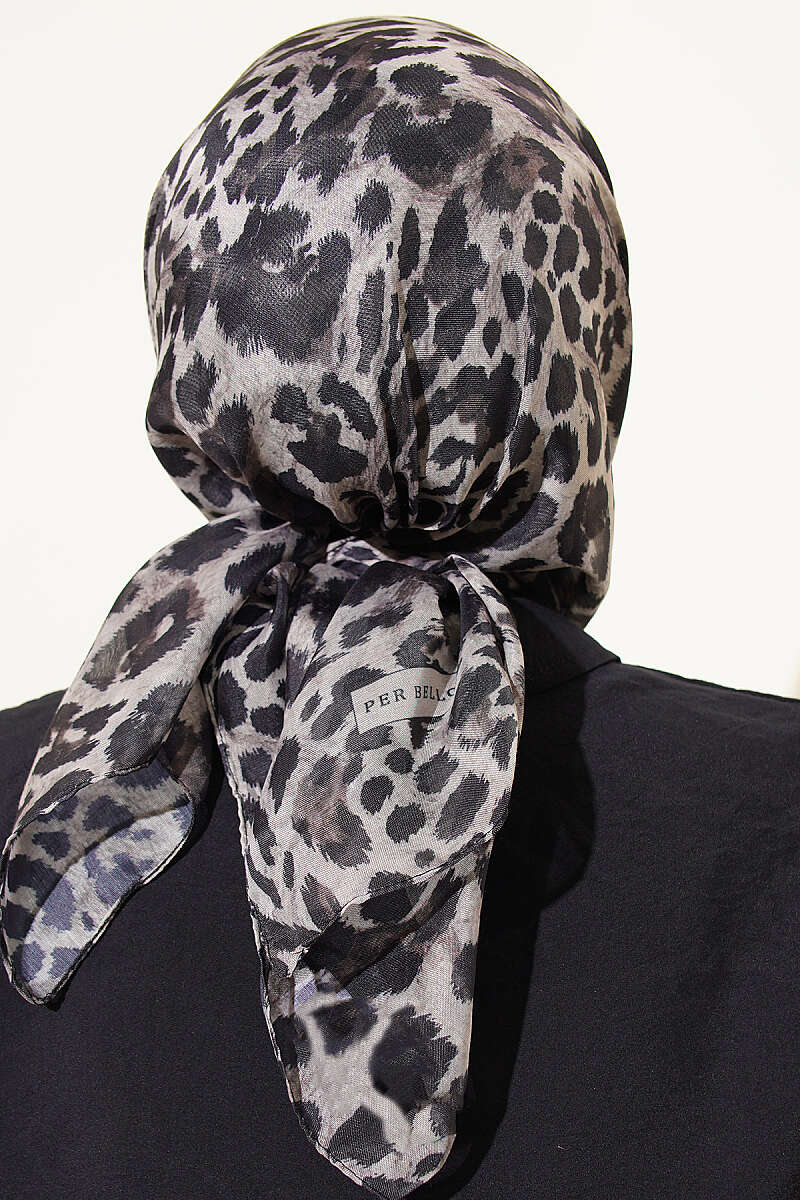 Leopar Serisi Cotton Eşarp Asorti 5
