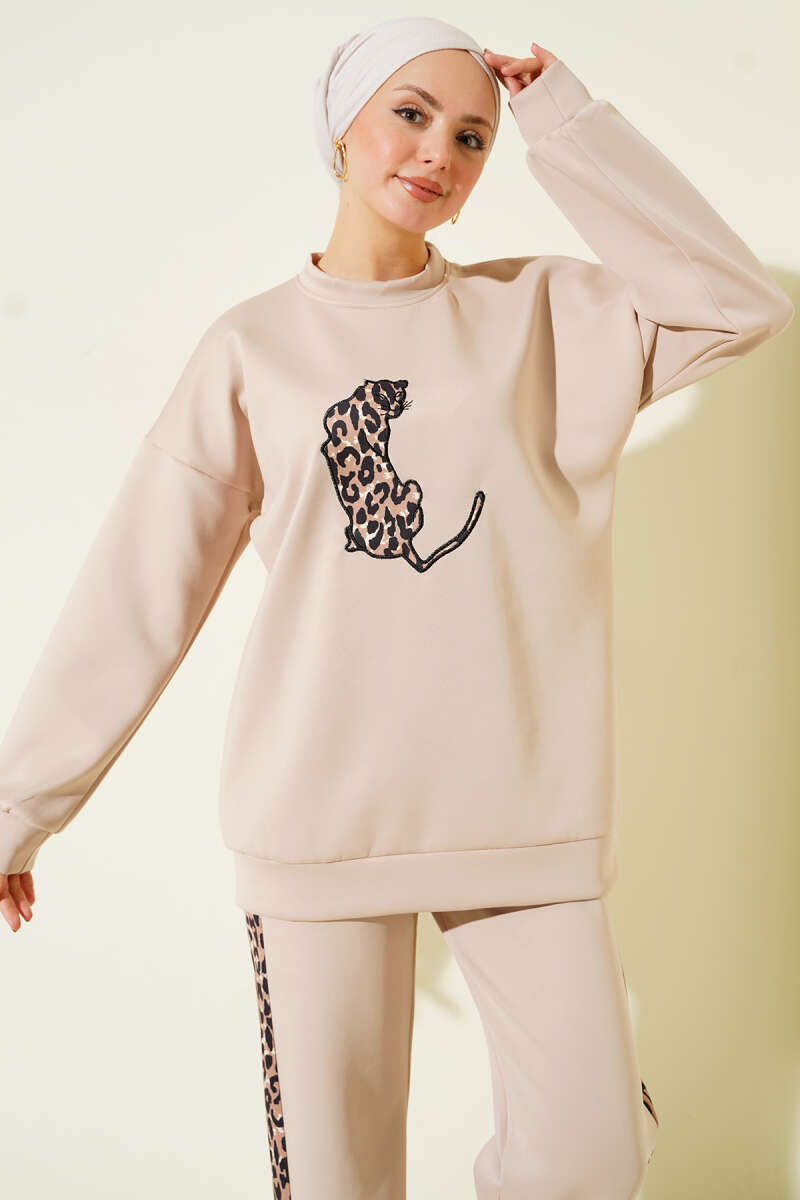 Leopard Stripe Scuba Double Set