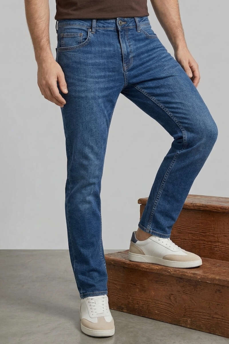Likralı Dar Paça Erkek Kot Pantolon