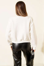 Limon Nakışlı Üç İplik Sweatshirt