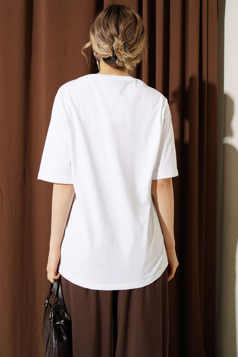 London Baskılı Oversize T-shirt