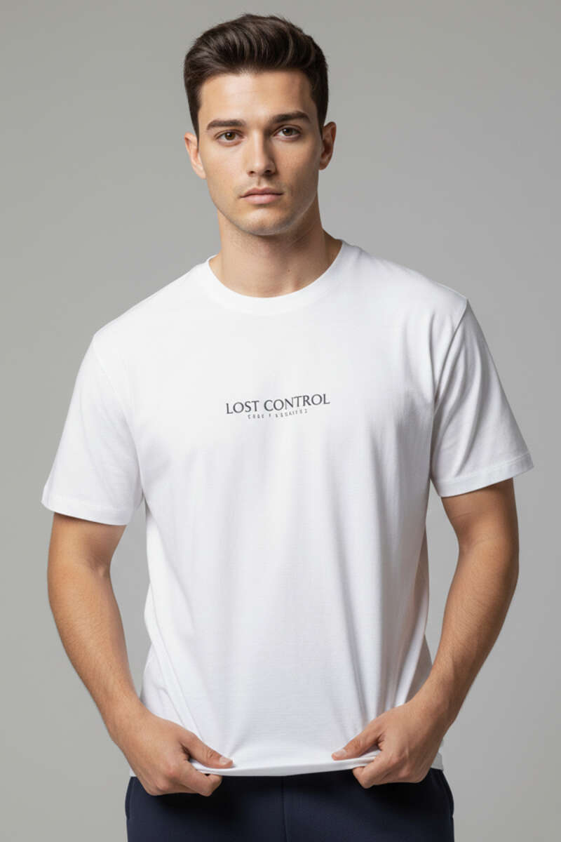 Lost Control Baskılı Erkek T-shirt
