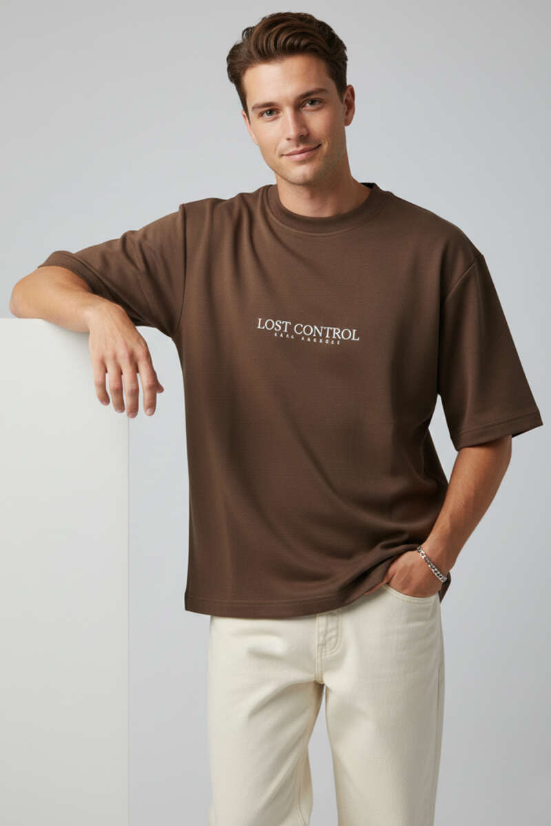 Lost Control Baskılı Erkek T-shirt