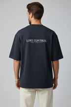 Lost Control Baskılı Erkek T-shirt Lacivert