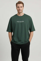 Lost Control Baskılı Erkek T-shirt Nefti