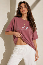 Love Baskılı T-shirt