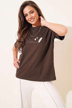 Love Baskılı T-shirt