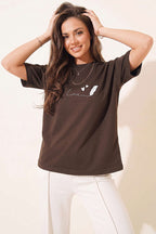 Love Baskılı T-shirt